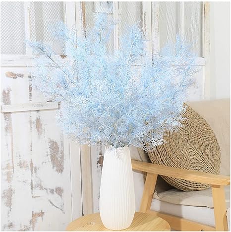 Amazon 造花 人工霧の花の霧の草の家の背景の壁の装飾花の配置モールシルク花結婚式の偽の花の美化 ホームフラワーデコレーション Color Blue 造花 オンライン通販