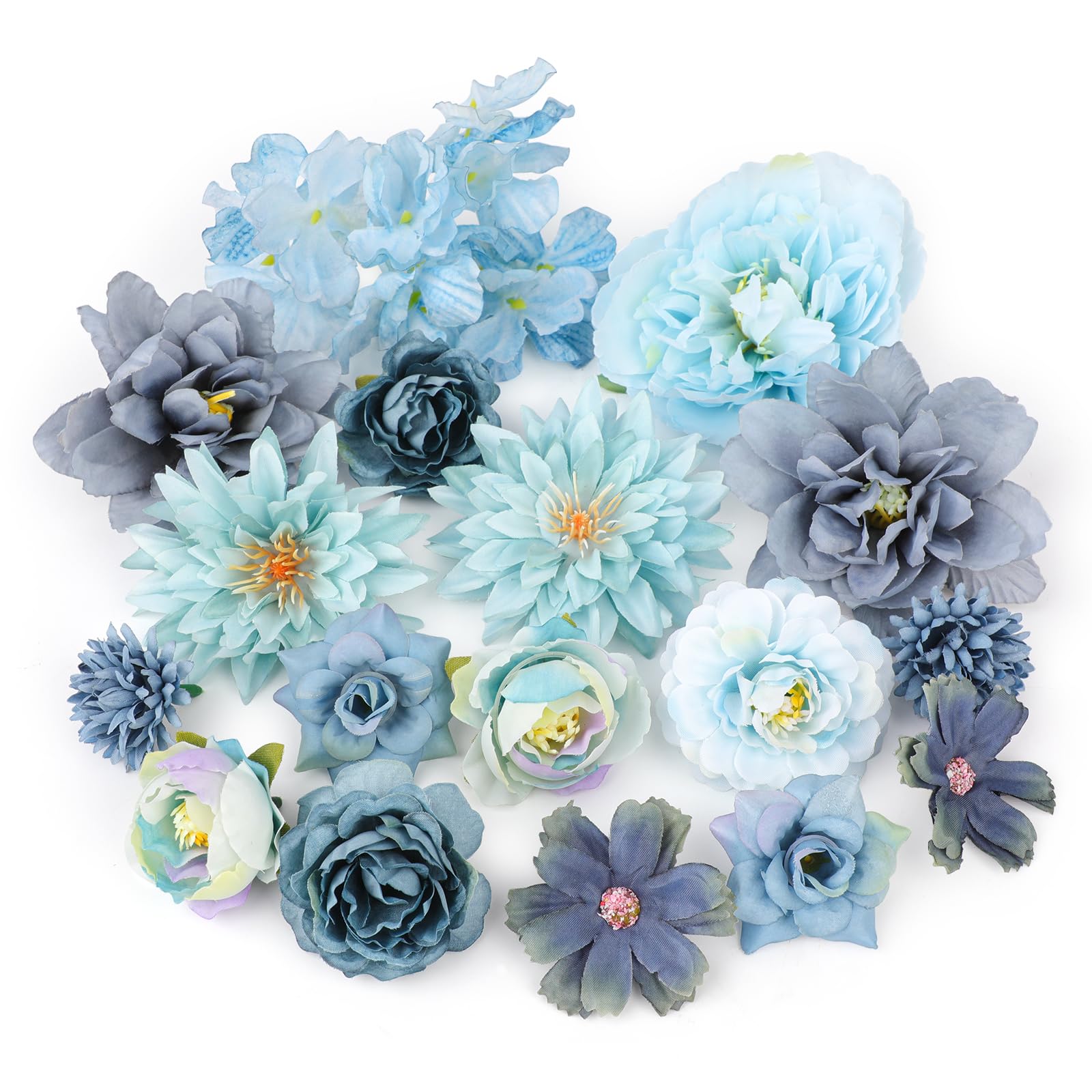 MWOOT 17 Pcs Artificial Flower Heads