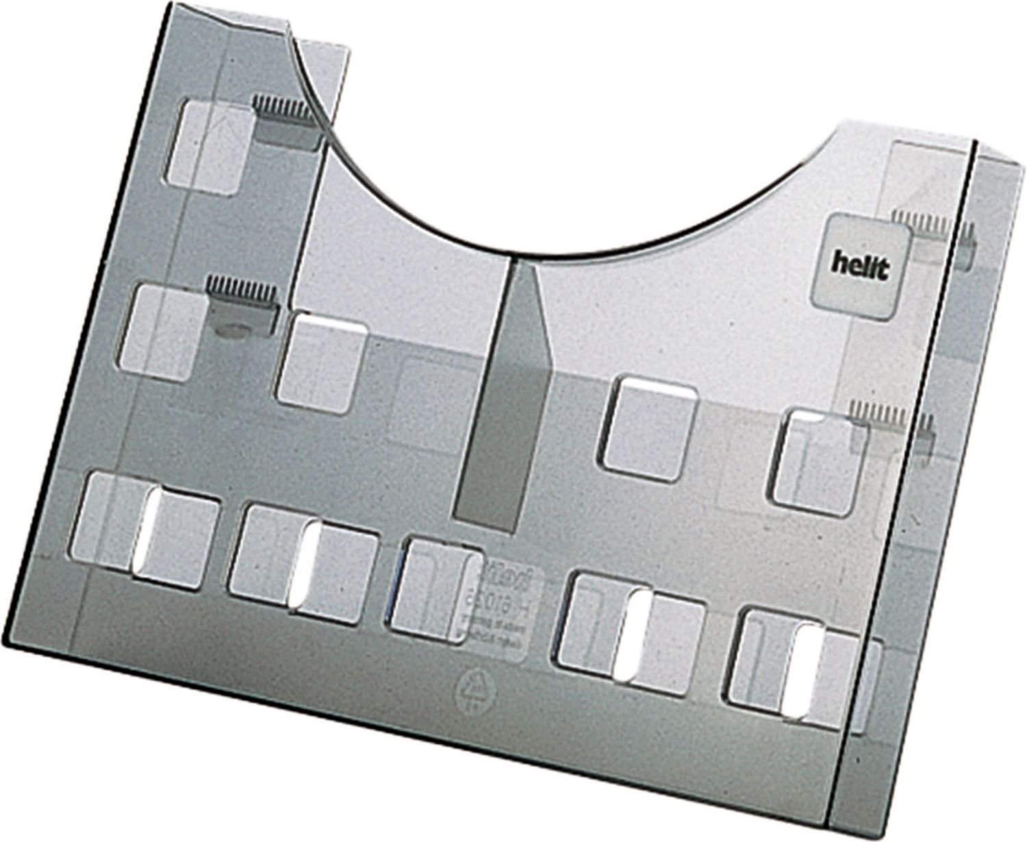 helit H6102608 – Single Punch Bag for A5 A6 – Hole Design Grey/Transparent