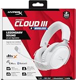 HyperX Cloud III S, Casque Gaming sans Fil, Bluetooth/2,4 GHz, PC/PS5/Xbox, jusqu'à 200h de Batterie, transducteurs 53 mm, DTS, Micro 10 mm, Blanc - 14