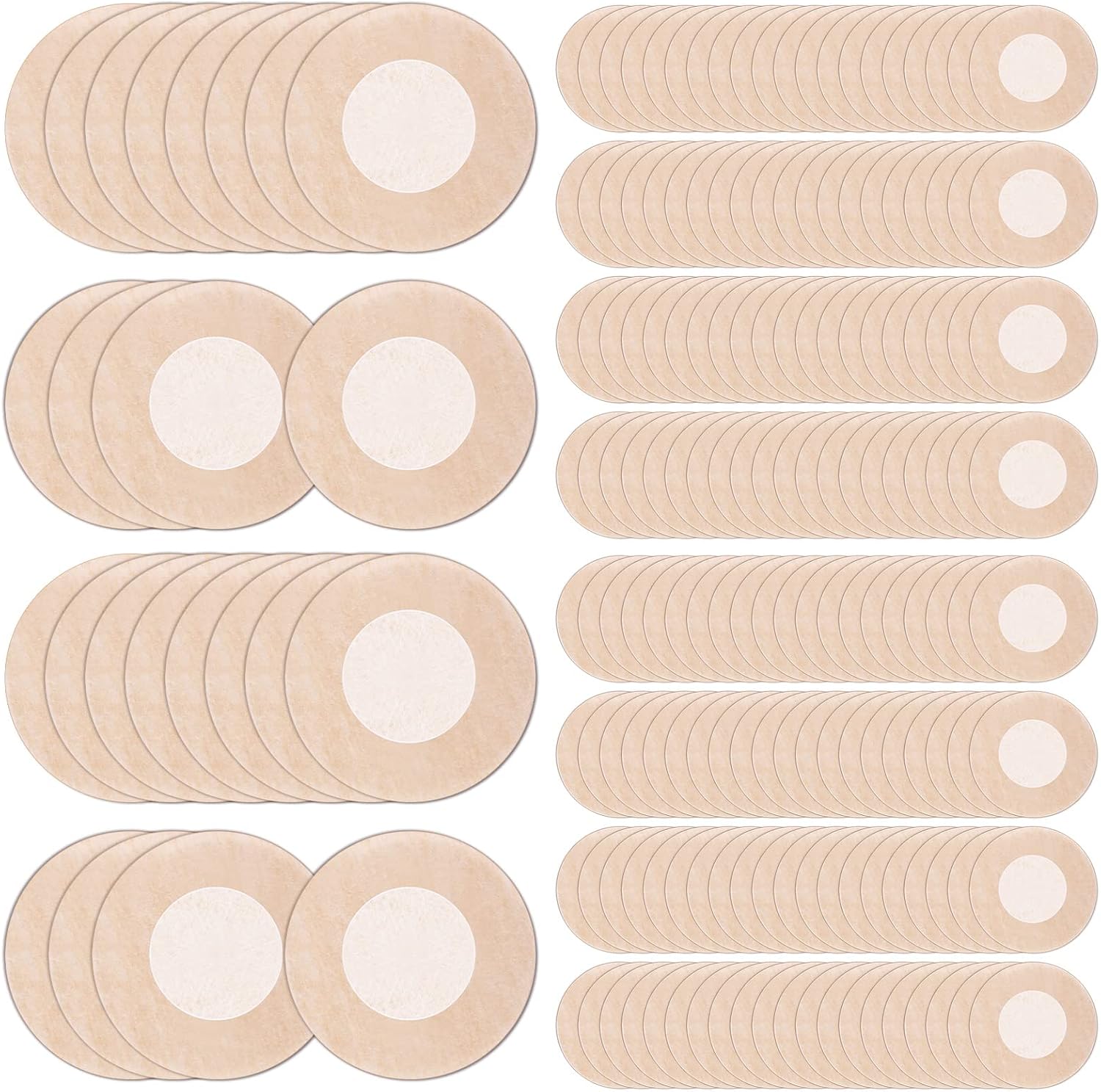 Handepo 300 Pcs Disposable Nipple Covers for Women No Show Breast Pasties 150 Pairs Round Non Adhesive Nipple Covers Bra Pad