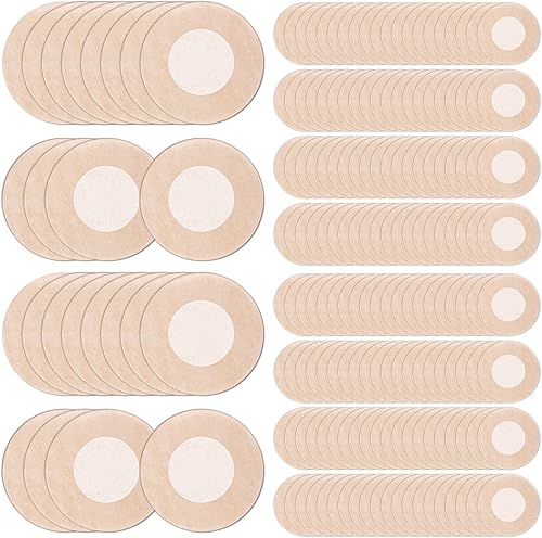 Handepo 150 pares de fundas para pezones y pechugas, 300 piezas para pezones, calcomanías para pezones, almohadillas para el pezón, almohadilla para