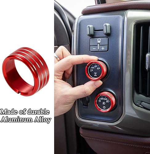 Miniatura 4 de JKCOVER Cubierta de botón de consola central compatible con Chevy SilveradoGMC Sierra 2014 2015 2016 2017 2018 cubierta para perilla de interruptor