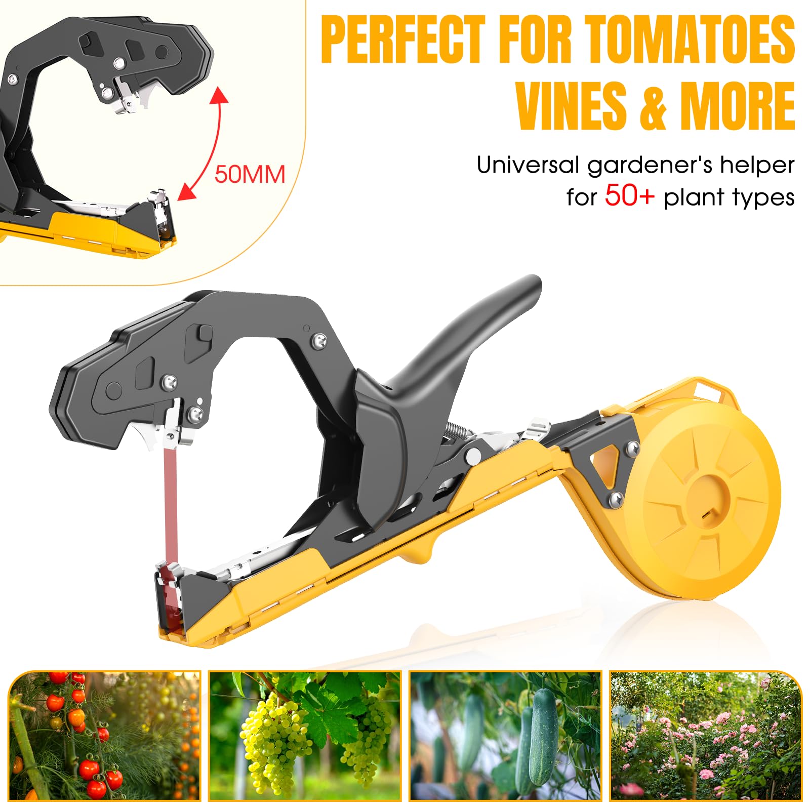 SWANSOFT Legatrice per Piante Pomodori, 420 g Legatrice per Pomodori (Giallo)
