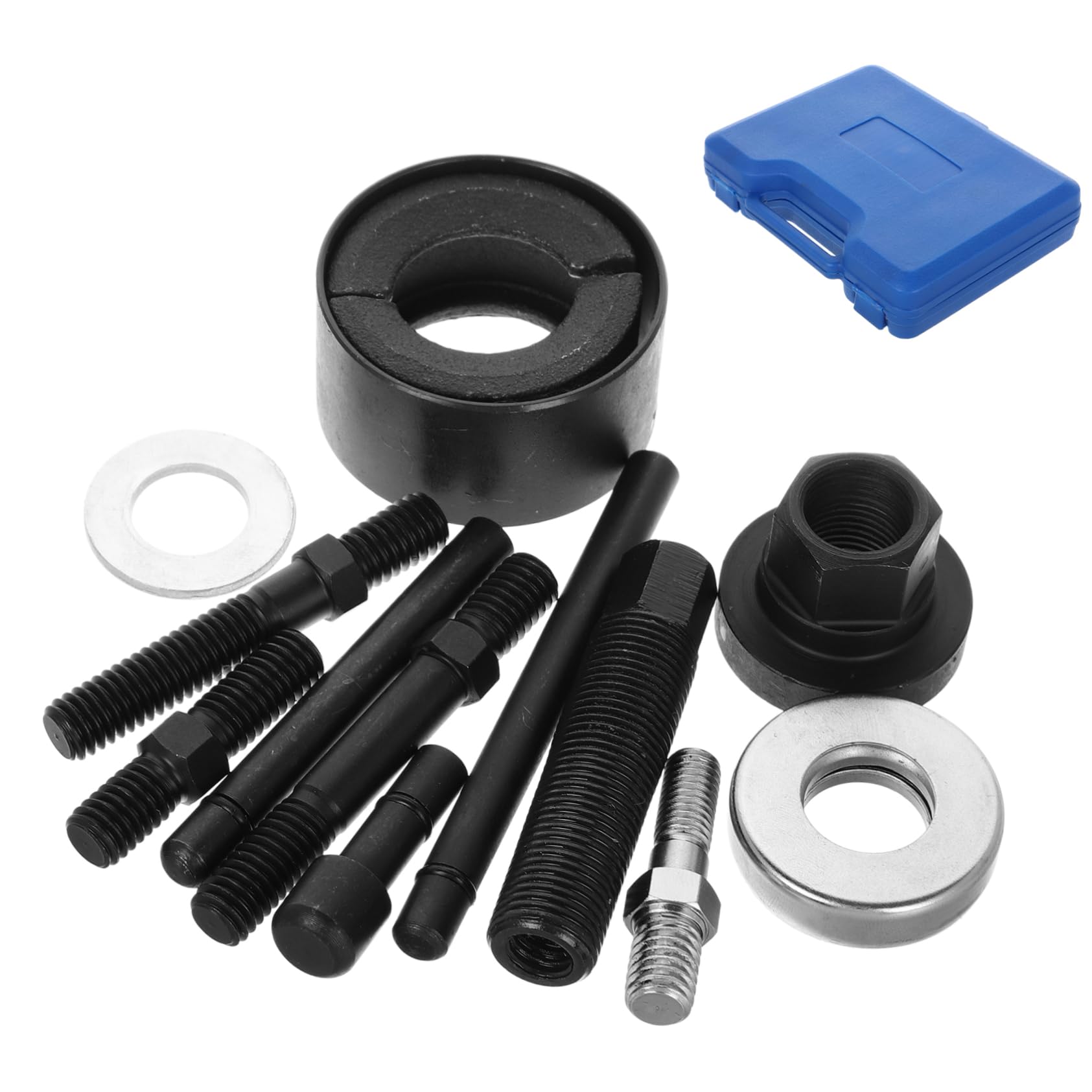 BESTYASH Kit Estrattore e Installatore per Puleggia Servosterzo e Volante, in Acciaio al Carbonio, con Valigetta per Officina Auto