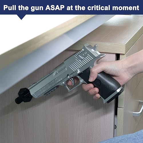 Miniatura 3 de Soporte oculto para pistola de 9045 grados, para almacenamiento en interiores, montaje en pared y múltiples superficies