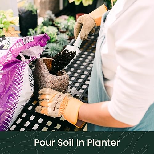 Miniatura 2 de Maceta de bloques de adoquines, maceta de piedra sintética de 7.25 pulgadas, decoración de regalo de oficina en casa, perfecta con plantas