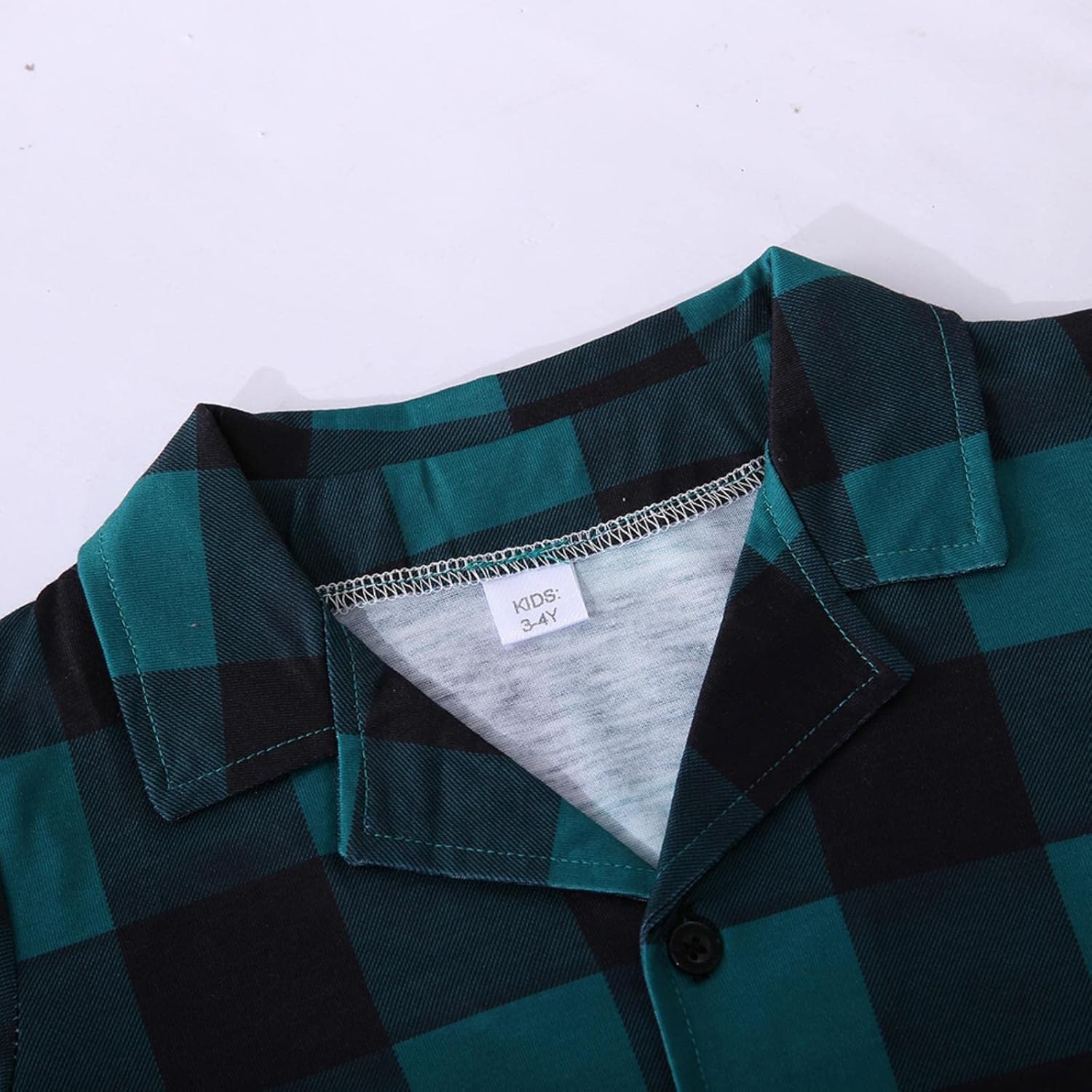 Christmas Matching Family Pajamas Sets/Romper/Dress Pajama Buffalo Plaid PJ's Holiday Nightwear Lapel Xmas Sleepwear at  Women’s Clothing store