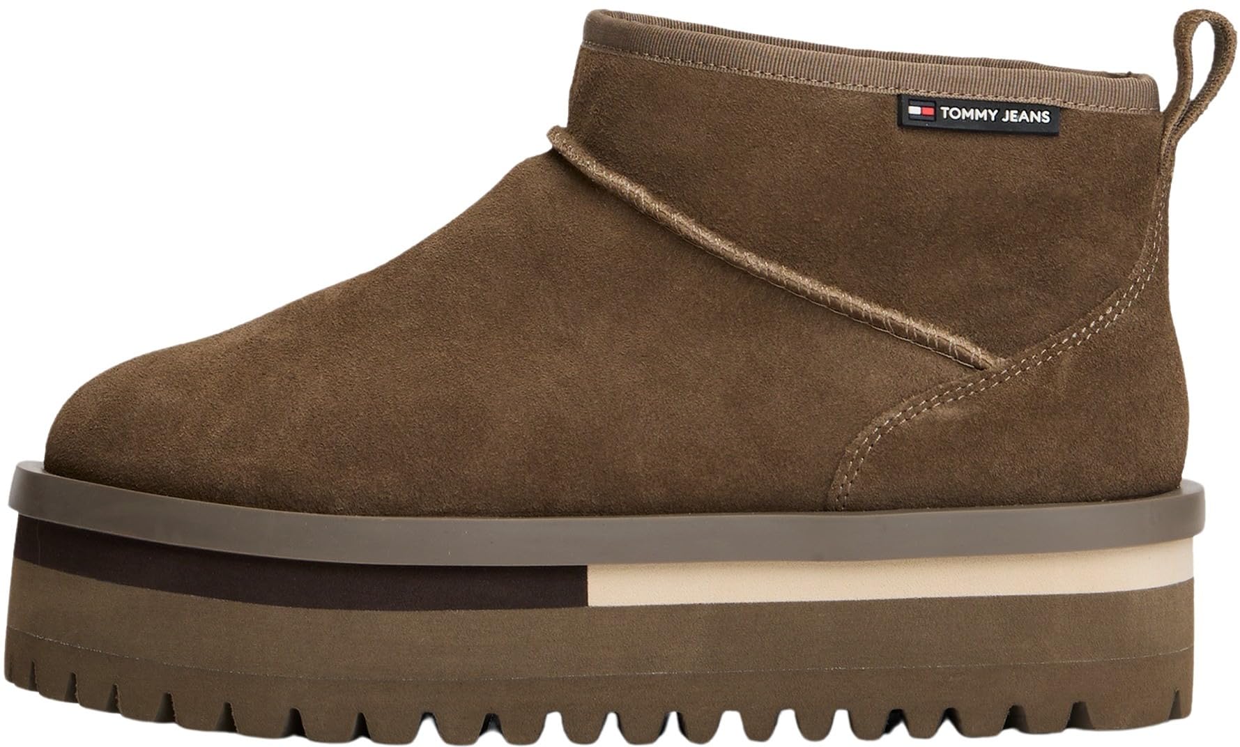 Tommy Jeans Women’s Flatform Ankle Boots, Brown (Homestead), 7.5