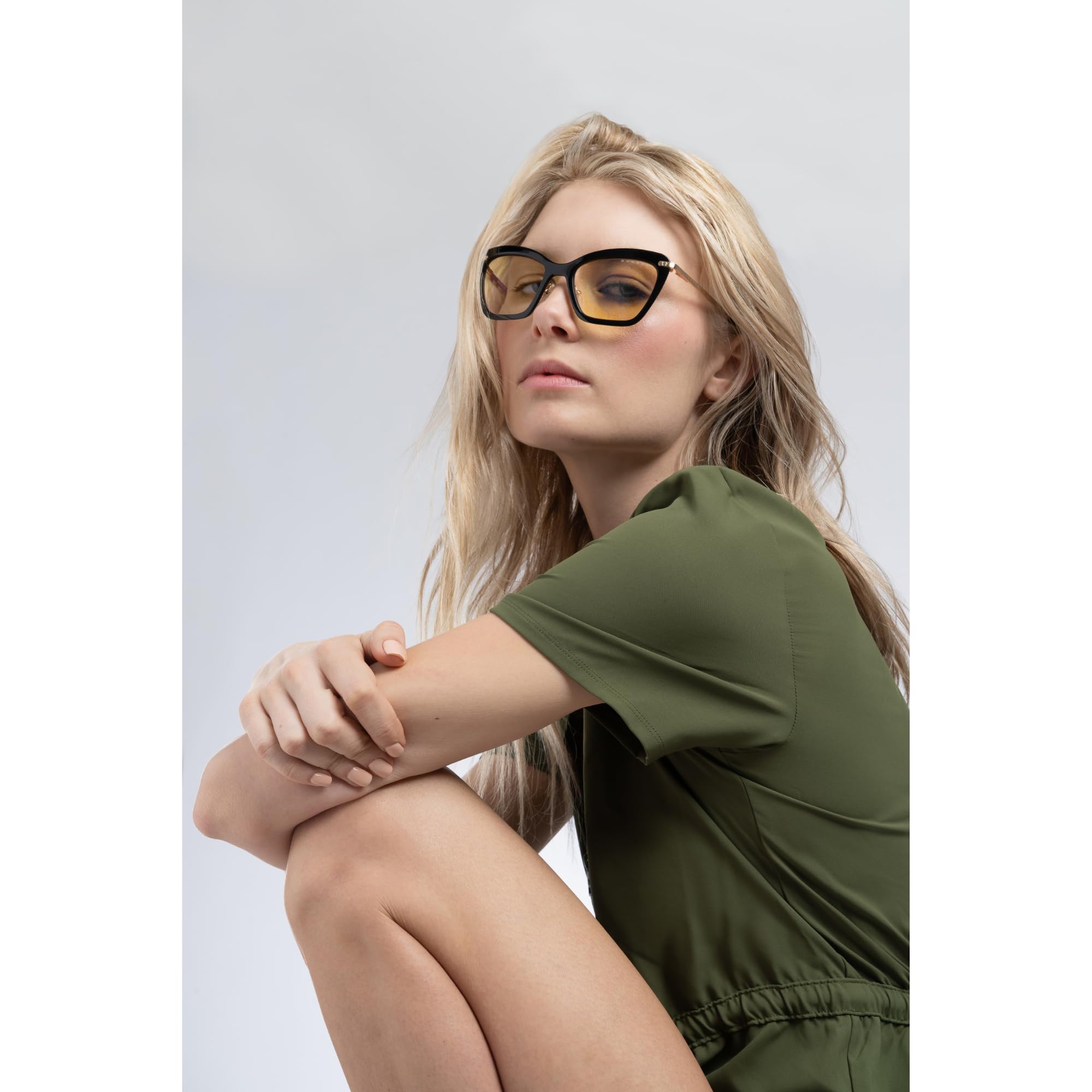 Gunnar Blaulichtfilter-Brille - Anna - Onyx - Amber