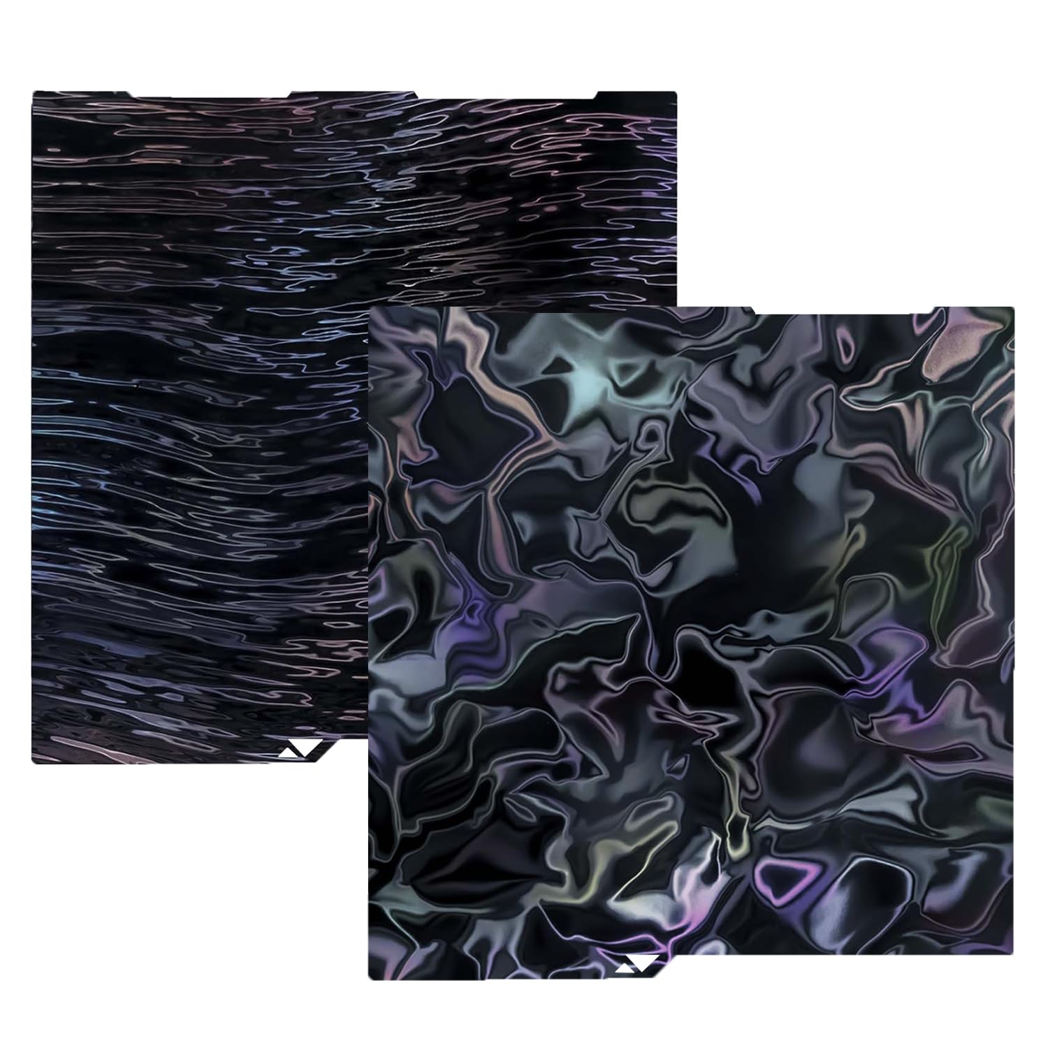 IdeaFormer IR3 Abstract Water Ripples+Wood Grain PER Build Plate 256x268mm, Smooth PER Spring Steel Sheet Flexible Print Plate for Anycubic Kobra 3,