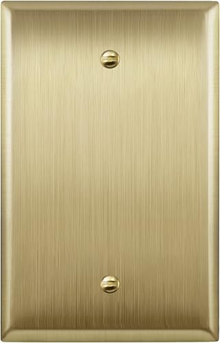 Miniatura 8 de ENERLITES Placa de Pared Metálica para Dispositivo Ciego, Resistente a la Corrosión, Tamaño Estándar 1-Gang 4.50" x 2.76", Acero Estampado con NEGRO