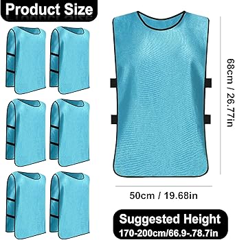 6 Pettorine Da Allenamento Per Calcio Adulti - XL | Gilet Sportivi Riutilizzabili Per Basket/Rugby