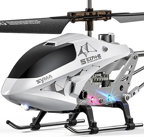 Miniatura 18 de SYMA S107H-E Helicóptero RC para niños de 8 a 12 años, helicóptero de control remoto con retención de altitud, despegue y aterrizaje con una tecla