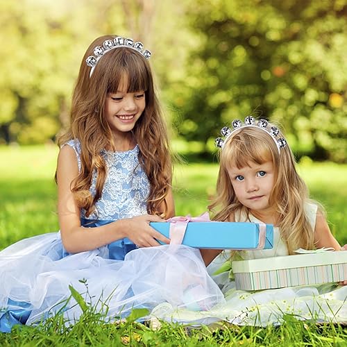 Miniatura 7 de 10 piezas de espejo retro de los años 70 cabeza plateada Boppers disco disfraz tocado y accesorios para mujer fiesta