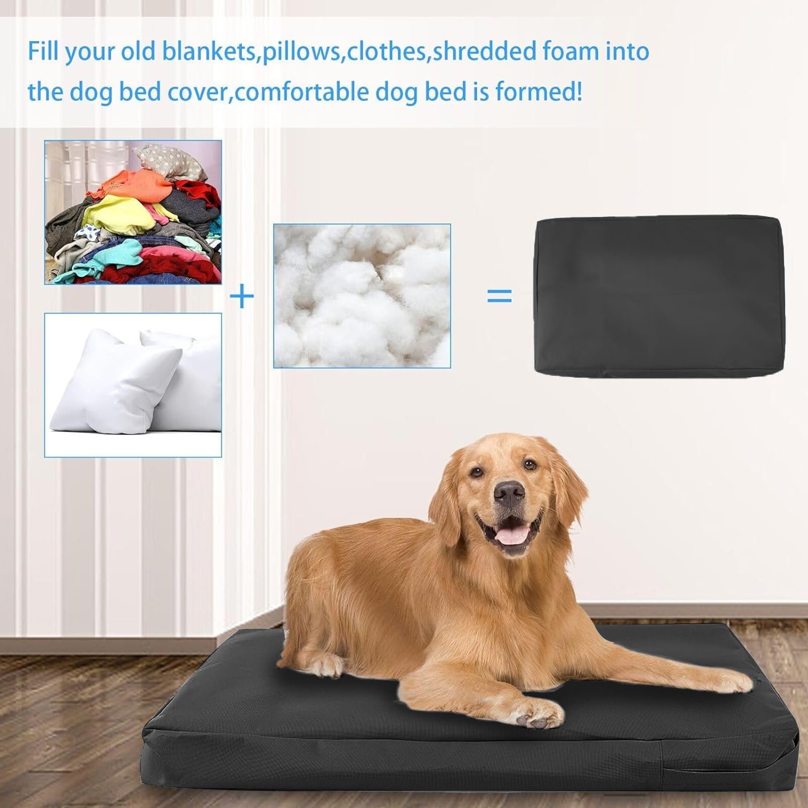 Nogsay Dog Bed Cover,Waterproof Dog Crate Mattress Cover,Removable & Washable Bed Covers for Dogs,Zippered Dog Crate Bed Cover,Pets Cat Mat Cushion Beds Protector Cover (Dog Bed Covers Only) - Image 2
