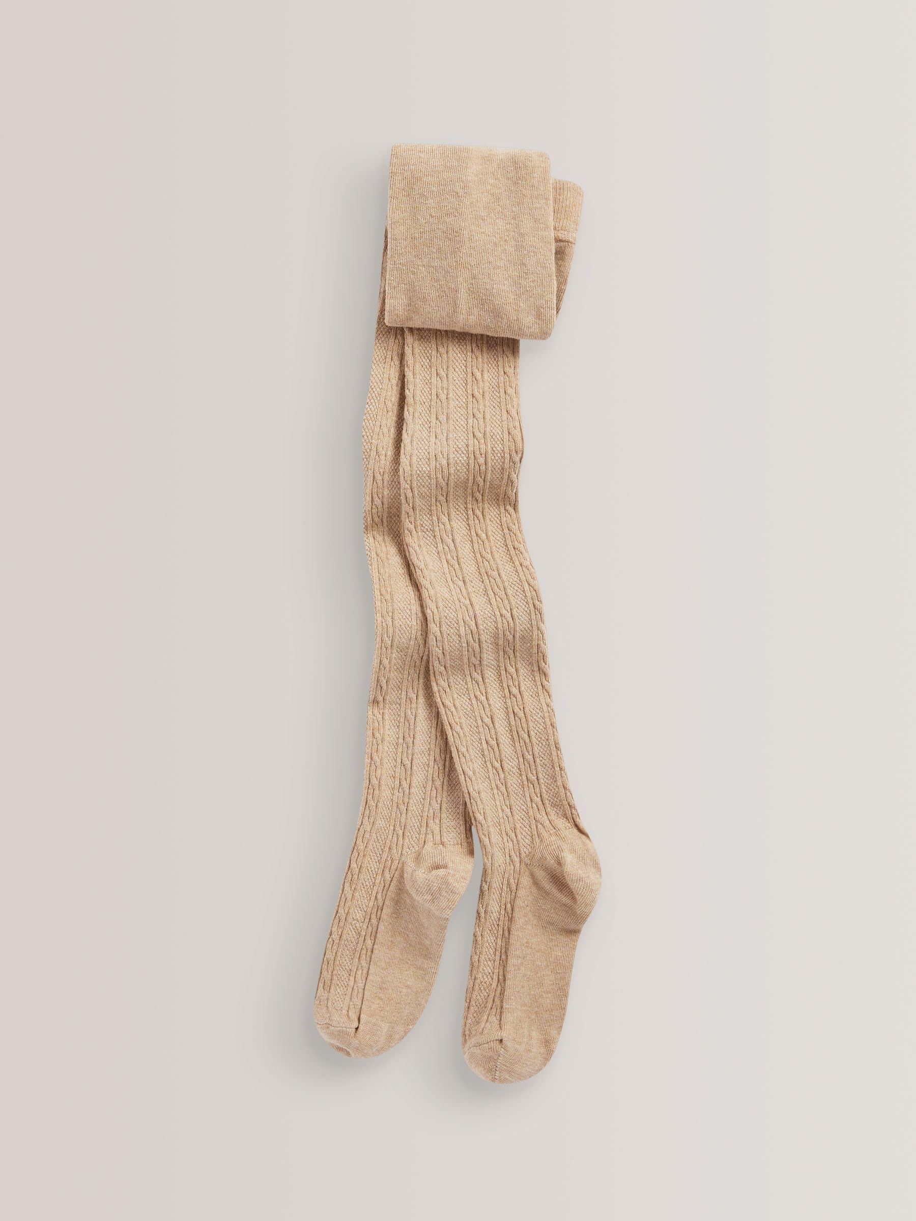 NEXT Ragazza Confezione da 3 collant a trecce in misto cotone | Bambino, Realizzati in morbido cotone a coste comodo con trattamento BI-OME® a partire dai 3 anni