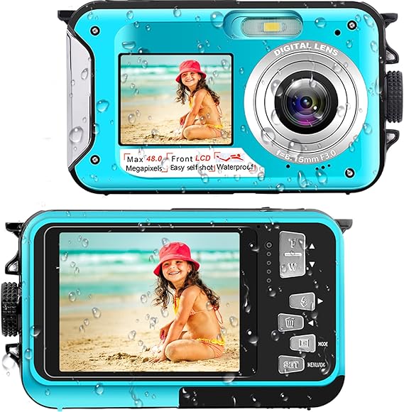Dual Screen Camera waterproof camera with dual screens and 2.7K video