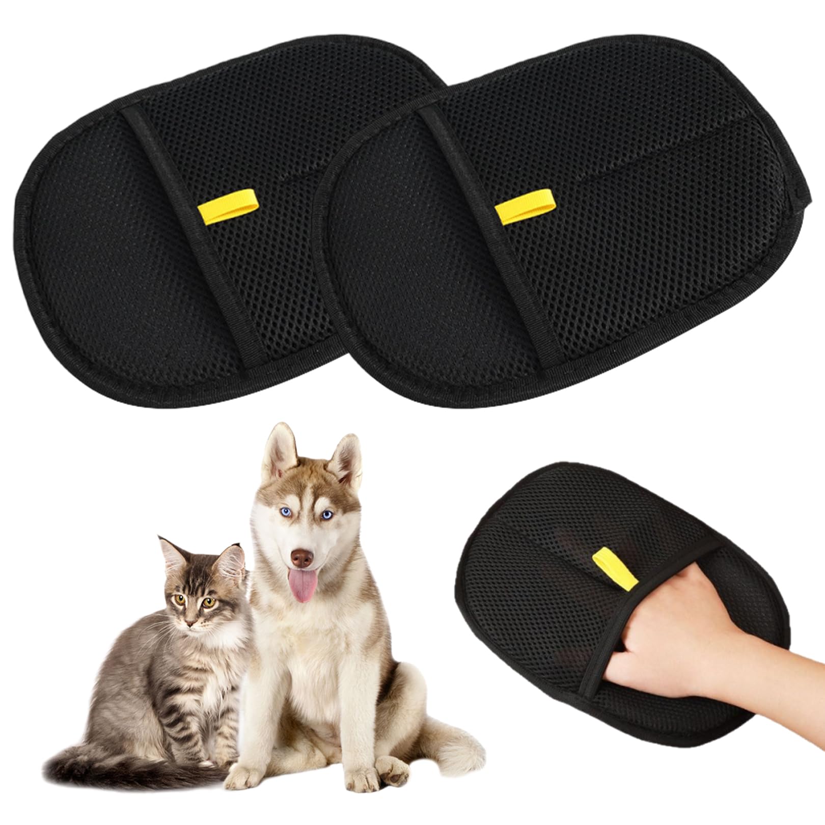 2 Pièces Gant Anti Poils Animaux,Brosse Poil Chat Gants Pet,Brosse Anti Poils Animaux Compagnie,Ramasse poils animaux Toilettage,gant Animal Ramasse Poil