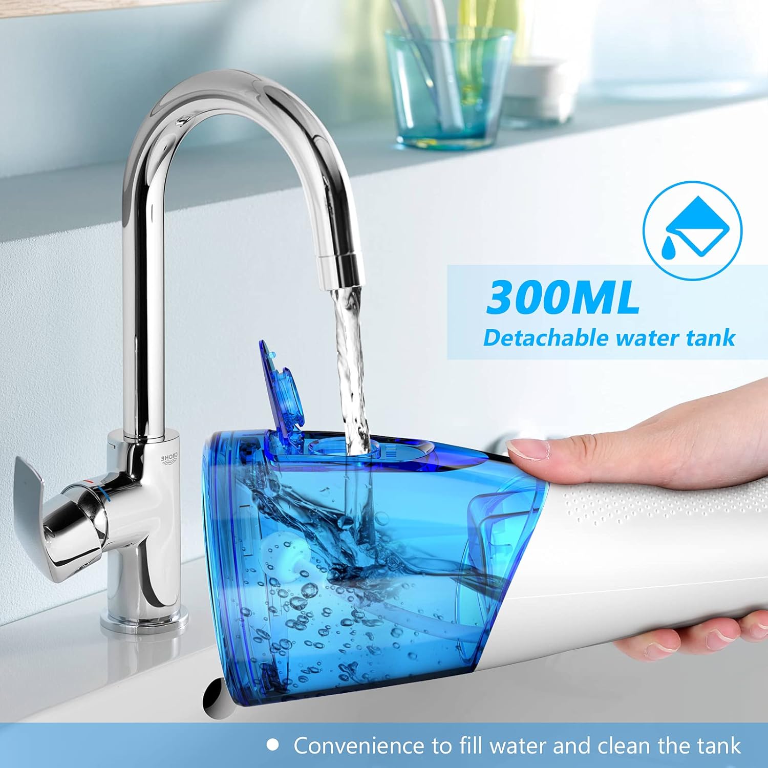 H2ofloss Cordless Water Dental Flosser, Rechargeable IPX7Waterproof Portable Oral Irrigator for Home Travel，5 Modes and 6 Jet Tips for Family, Braces & Bridges Care[2021 Newest] : Beauty & Personal Care
