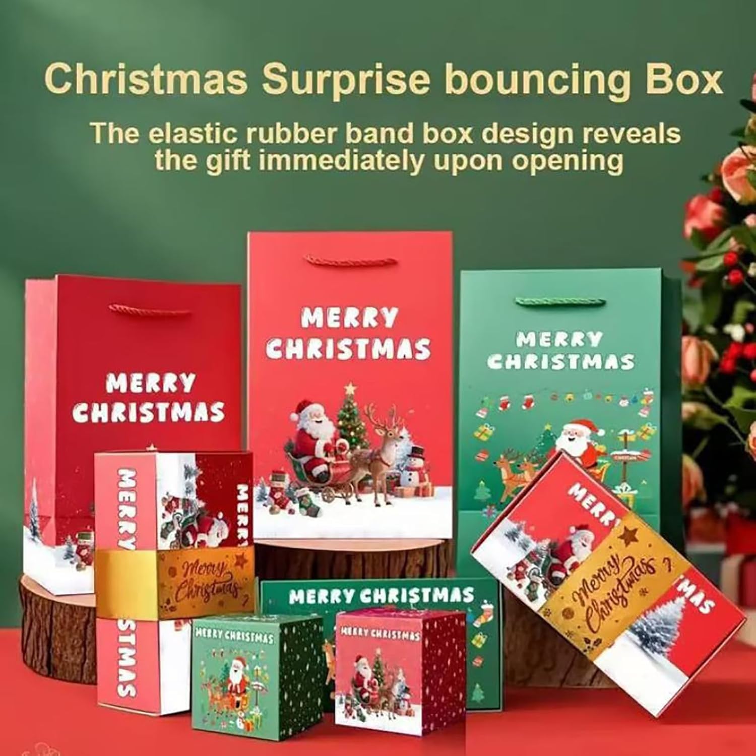 Weihnachts Geld Geschenkkartenhalter Mit 10 Fächern - Überraschungsbox Zum Selberbefüllen (Design B)