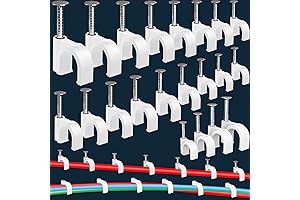 Cable Clips, Coaxial Staples 6mm and Various Sizes For Ethernet, Speaker Wires, and More