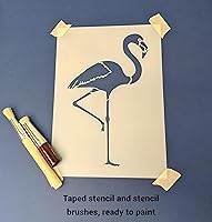 Vista 6 de Silhouette Woman Stencil - 4" x 6.6" Shadow Art Head Silhouette Profile Cameo Template Reusable Laser Cut Mylar Template for Painting Home Decor