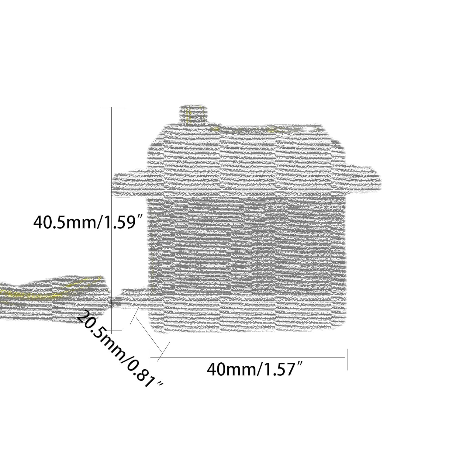 40KG High Torque Digital Servo Motor 5 Metal Gear, Engineering Plastics(PBT)+Aluminum Alloy Case Waterproof for RC Mode DIY,Control Angle 180° (40KG)