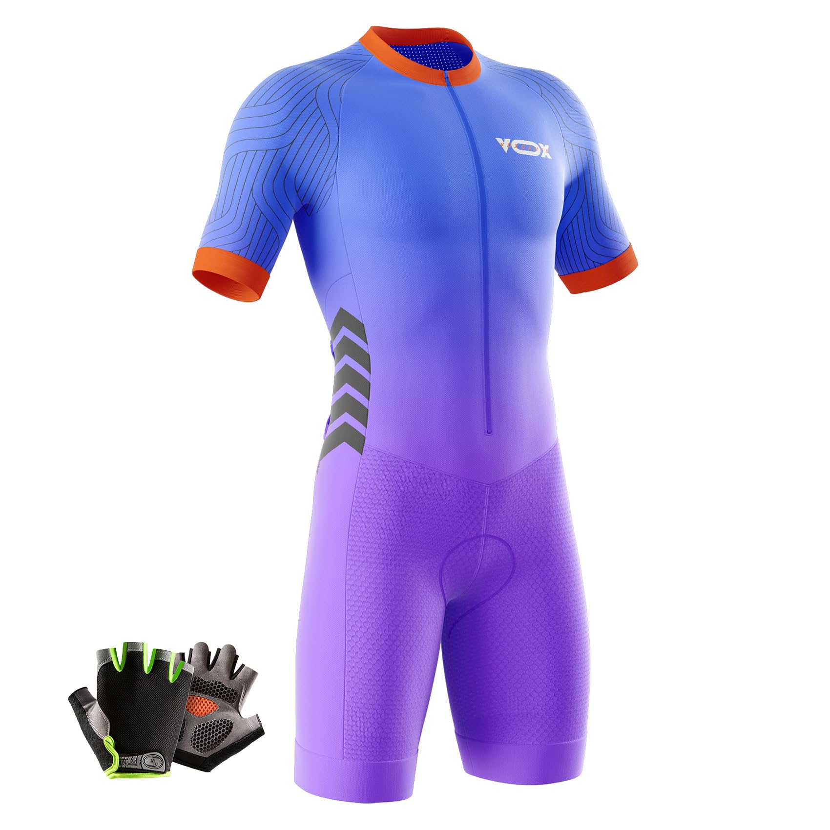 Men's Cycling Skinsuit,Triathlon Suit Men,Trisuit for Swimming, Cycling, Running, Duathlon