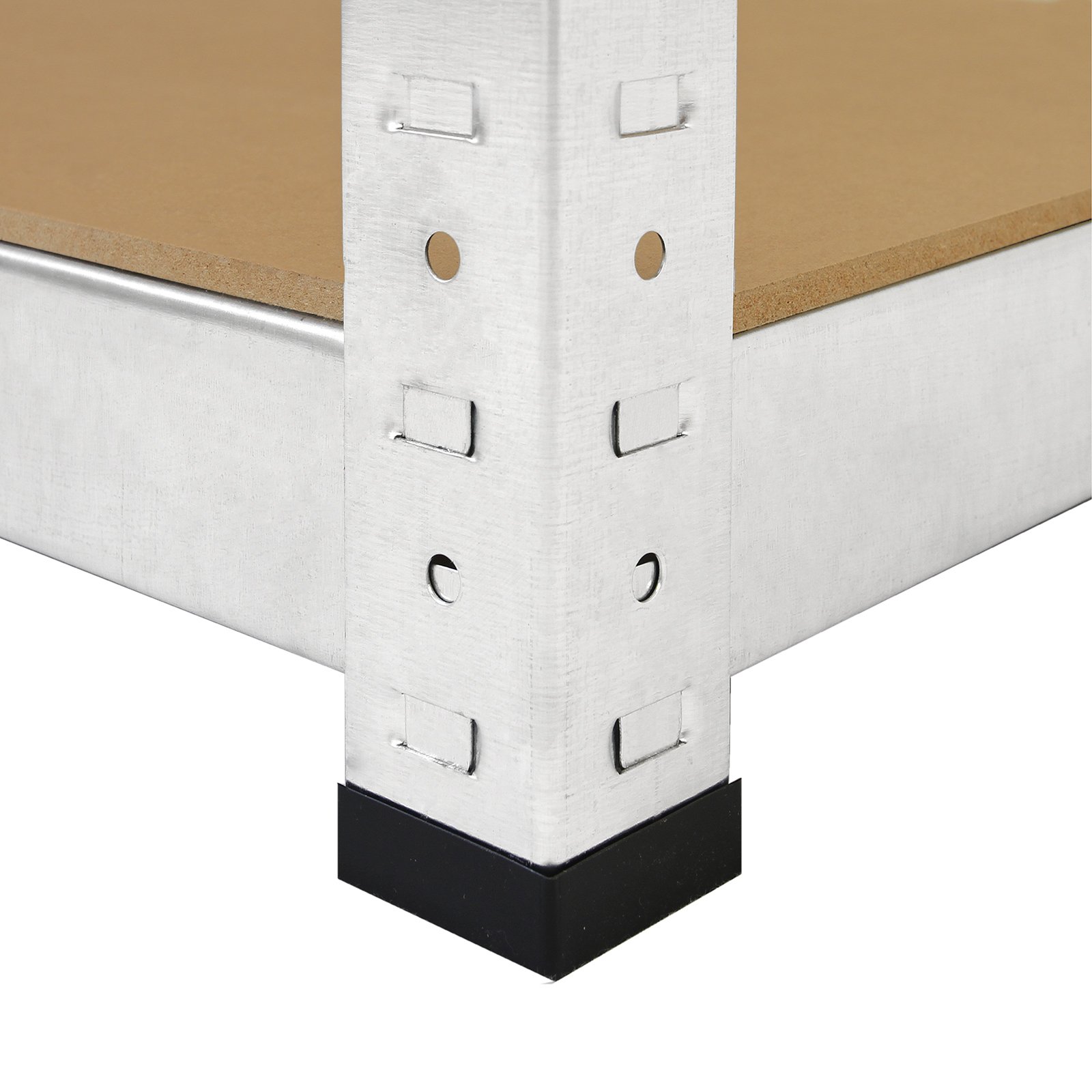 2 Estanterías Metálicas Grises Galwix sin Tornillos 90x30x180cm de 5 Estantes Baldas Repisas Capacidad Peso 175kg por Estante Almacenamiento Almacenaje Herramientas Taller Garaje Cobertizo Almacén