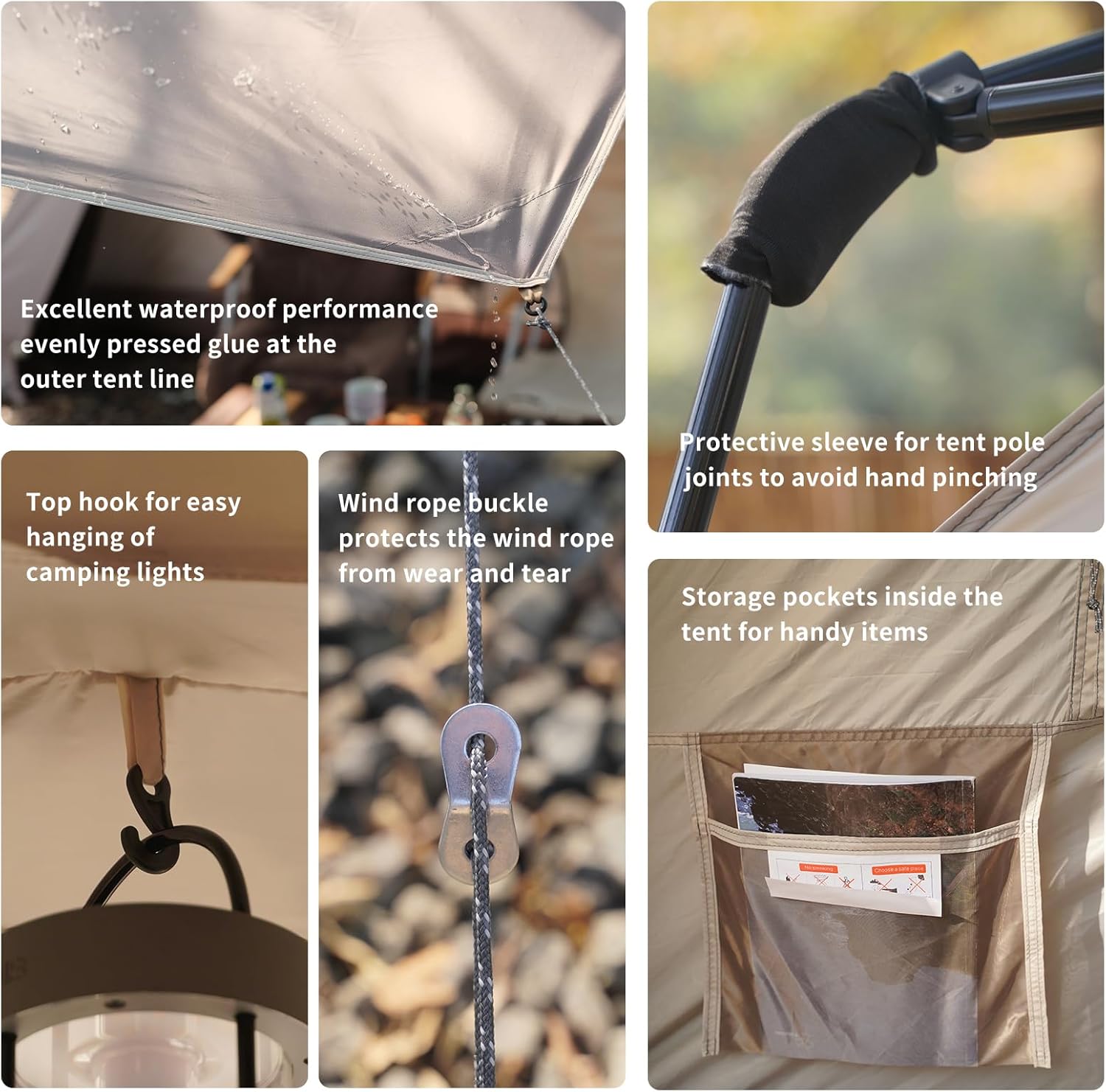 Bluewell 4 Person Easy Setup Camping Tent,Waterproof Tent for Family Camping, Big Tents for Outdoor Camping，with Carry Bag