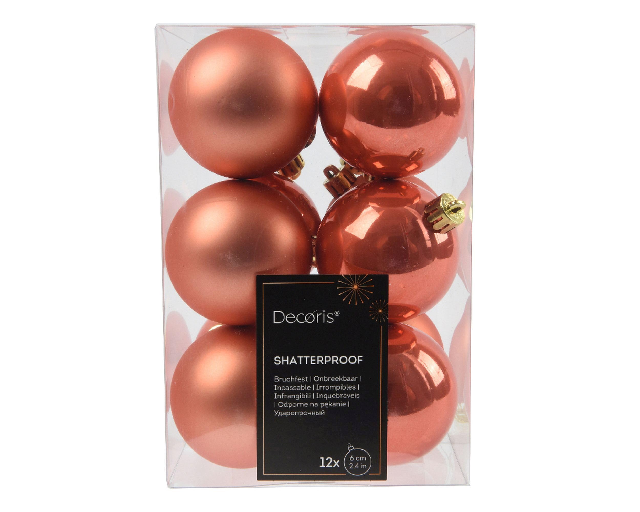 Kaemingk Orange, Salmon, Peach Shatterproof Baubles Spiced Pumpkin 6Cm Spiced Pumpkin 6Cm