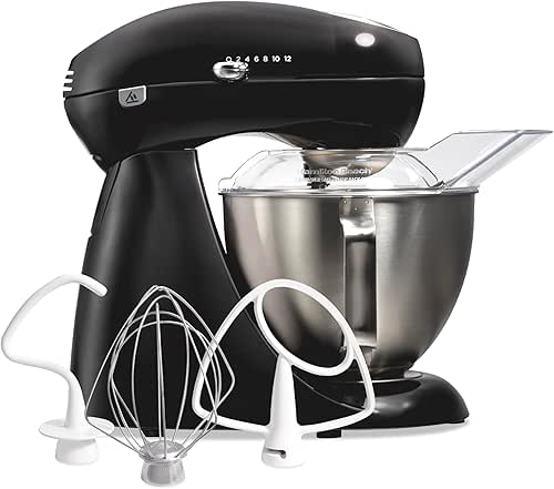 Hamilton Beach Die-Cast Metal Classic Electric Stand Mixer, 12 Speeds,