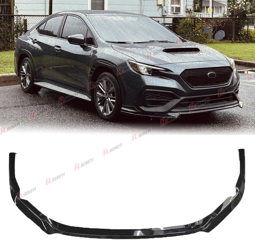 Front Bumper Lip Chin Spoiler Fit for Subaru WRX 2022-2024,3 PCS Front Bumper Lip Body Kit Spoiler Compatible with Subaru WRX 2022-2024 Front Splitter, Black