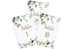 Juego de números de mesa para fiestas de 26 piezas con números...