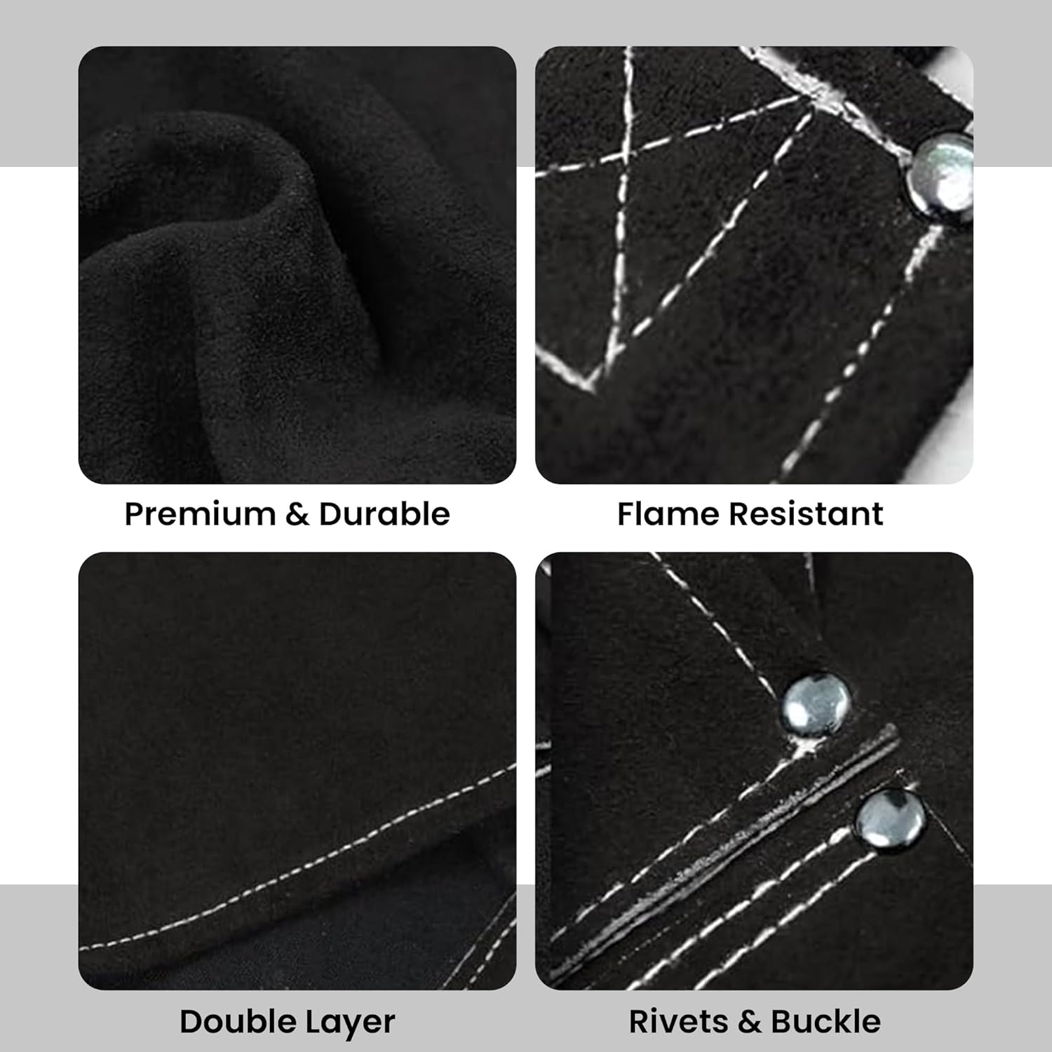 Leather Welding Work Apron with 9 Tool Pockets