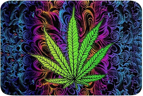 Miniatura 1 de Manfei Alfombra de baño con hojas botánicas, alfombras de baño de hojas de malezas verdes, alfombras de baño botánicas de hojas de malezas, alfombra