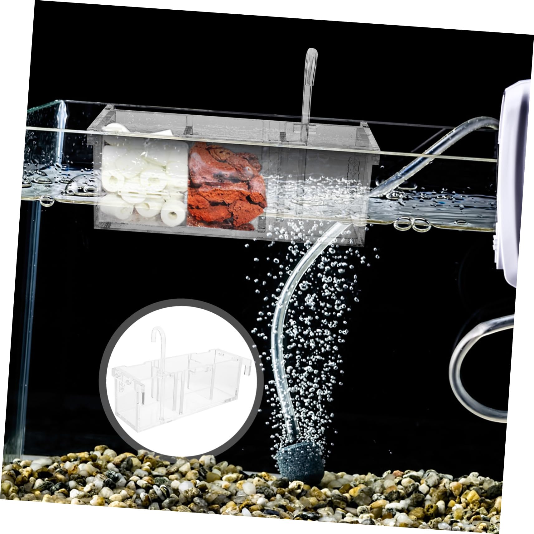 Filterbox Für Aquarien Außenfilter Geräuschlos Und Hängend Effektive Wasserreinigung Und Belüftung Verbesserte Version Ohne Wasserpumpe