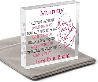 Mummy To Be Gifts - PERSONALISED Mothers Day Gifts From The Bump - First Time Mummy - Birthday Christmas Gifts From The Bump - Baby Shower - Pregnancy Gifts - Expecting Mummy - With Grey Bag