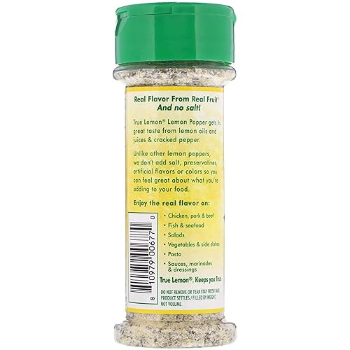 Miniatura 7 de Condimento True Lemon Pepper (paquete de 2) Ingredientes naturales, sin sal, sin gluten