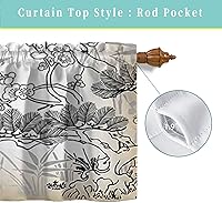 Vista 5 de Cortina cenefa, patrón japonés floral, cortinas de cocina, con bolsillo para cortina, cenefa de tratamiento para ventana de baño, 42 x 18 pulgadas