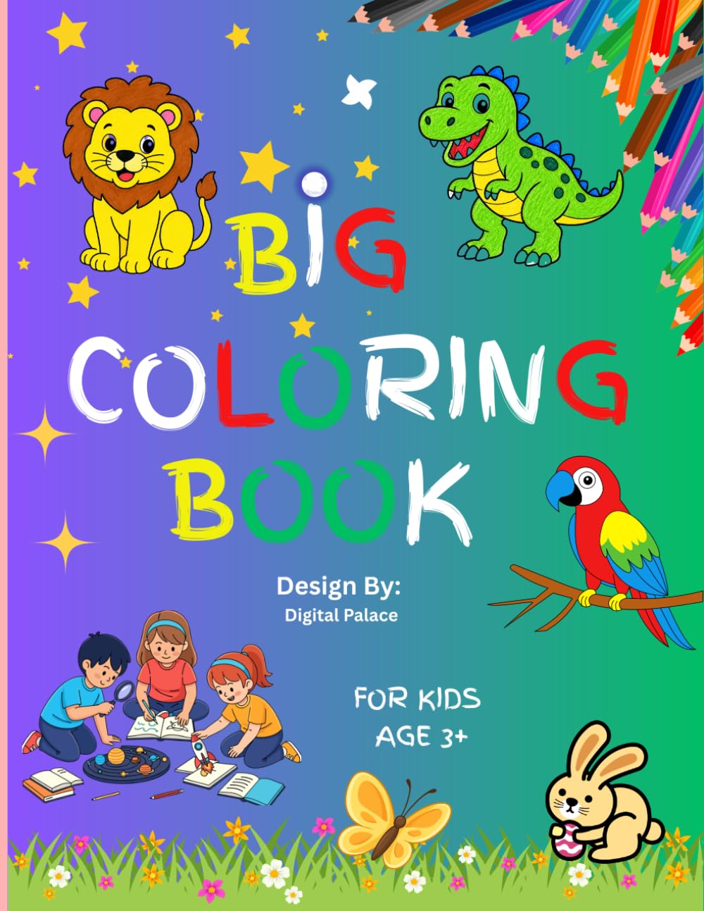 Big Coloring Book: Animals: Coloring With Learning Amazing Facts Same Time: For Kids Age from 3+
