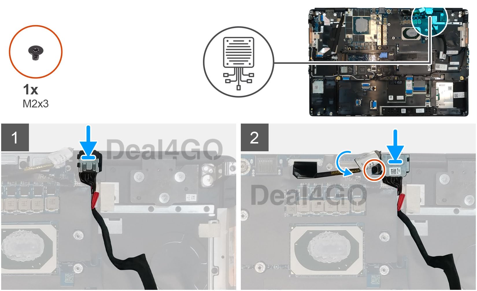 Amazon.com: Deal4GO DC Power Input Jack Cable Power-Adapter