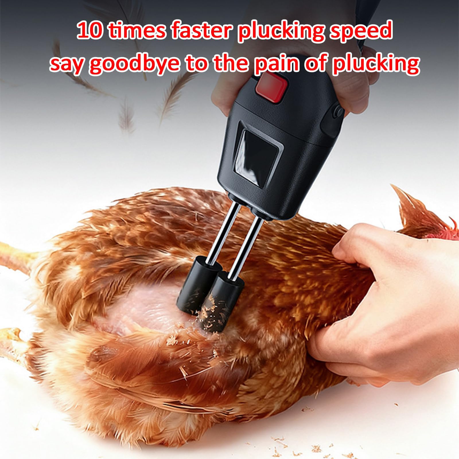 Máquina desplumadora automática de pollo, depilación de acero inoxidable de alta potencia para aves de corral, cabeza cónica ajustable para pato, ganso, pájaro, pavo
