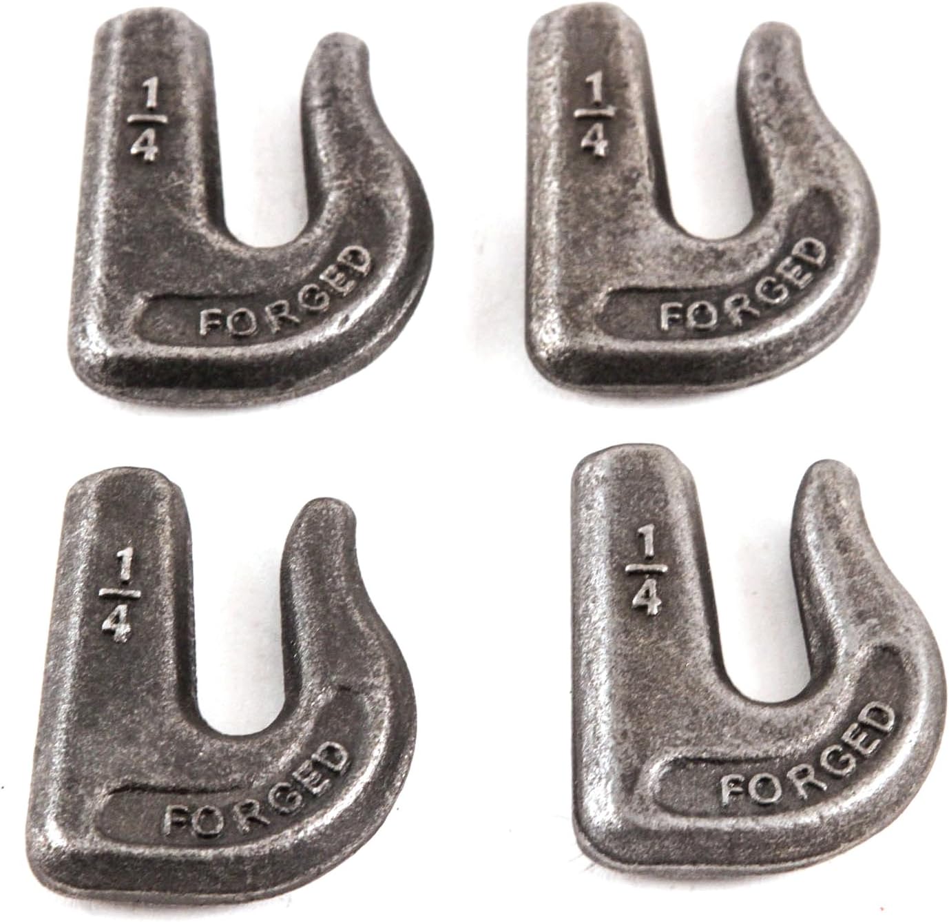 Red Hound Auto 4 Weldable Grab Chain Hooks 1/4 Inches G7 G70 Bucket Trailer Tie