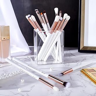 Jessup 15Pcs Pearl White/Rose Gold Professional Makeup Brushes Set Make up Brush Tools kit Eye Liner Eyeshadow Eye Brushes Make-up T217