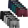 Fullluwaa Boxer Shorts Men 12 Pack - Business Men Retroshorts Men Trunks Cotton Underwear Soft and Ideal Fit Without Scratching Notes