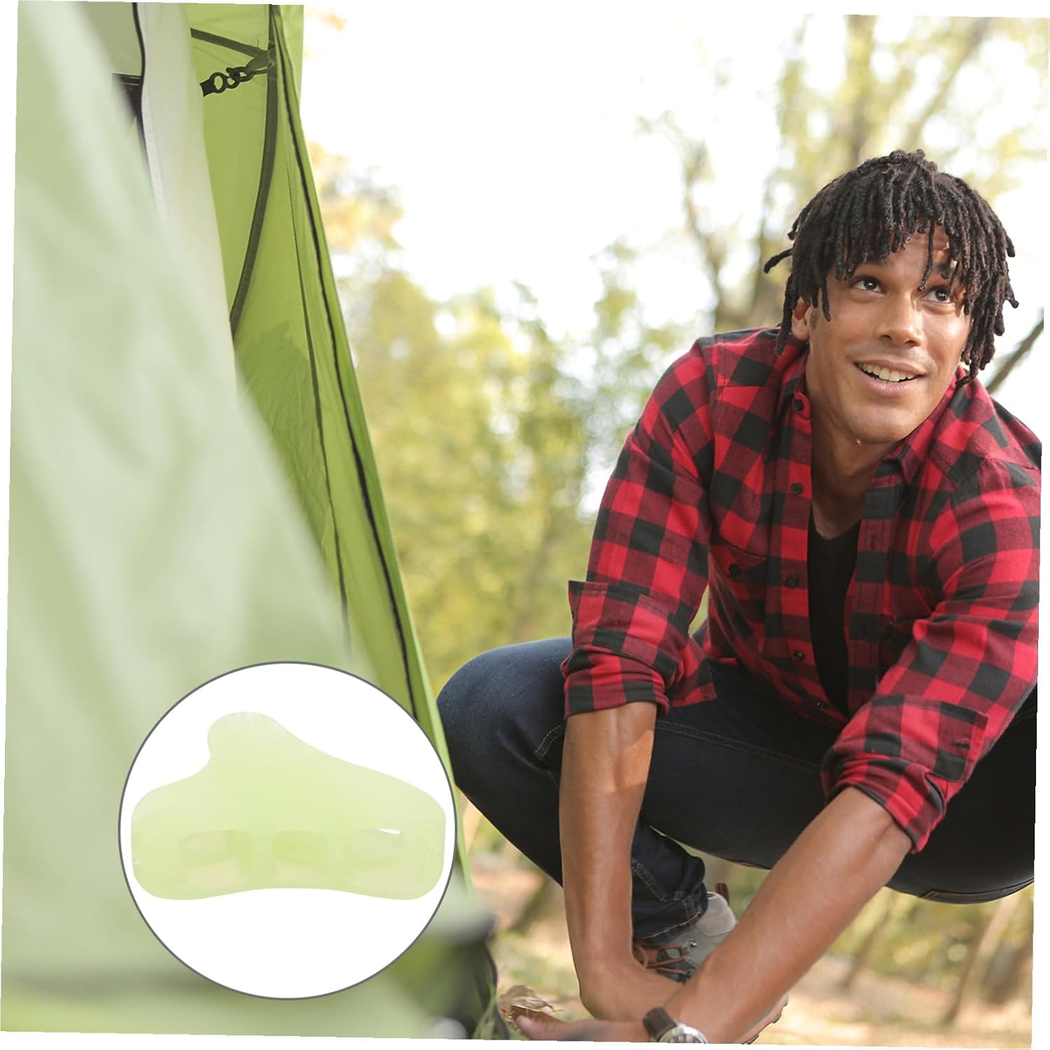 balacoo 30pcs Skid Tent Rope Tighteners Plastic Wind Rope Buckles for Camping Outdoor Canopy and Tarp Use