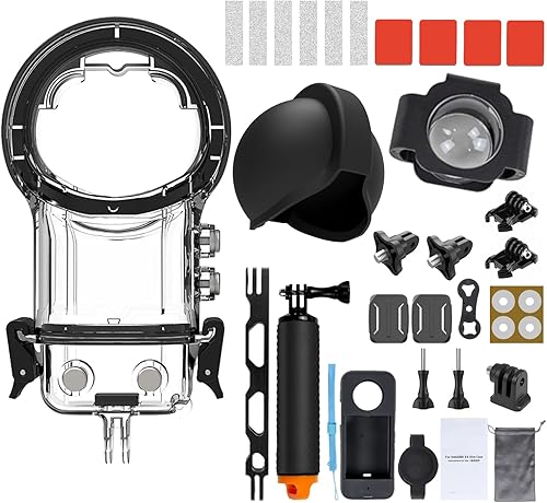 Accesorios Kits para Insta360 X3 Carcasa Impermeable Buceo Caso Flotador Mango Silicona Cubierta Protector Lente Soporte Brazo
