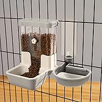 Vista 1 de Dispensador automático de agua para alimentos para mascotas, juego de botellas de agua para jaula de gravedad automática, estación de alimentación